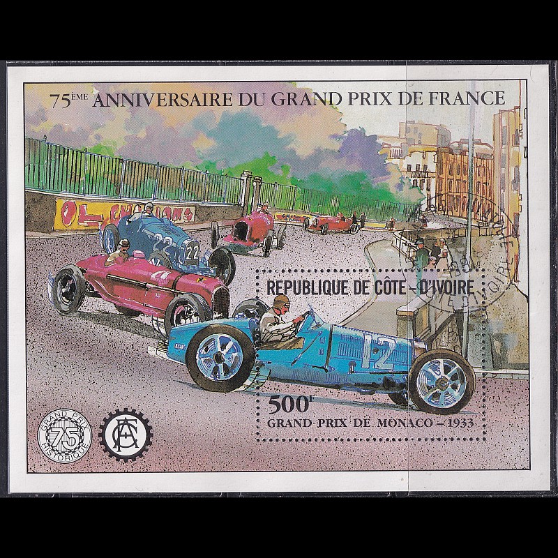 

Prangko Ivory Coast 1981 - The 75th Anniversary of French Grand Prix Motor Race