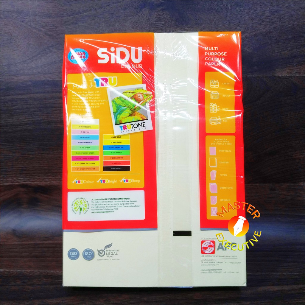 [Pak - 20 Lembar] Sinar Dunia Color Kertas A4 80 gsm Ivory - Kuning Gading IT 100