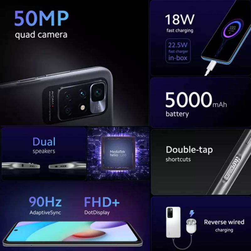 Redmi 10 4/64 Gb Helio G88 50MP Camera Garansi Resmi Xiaomi-5