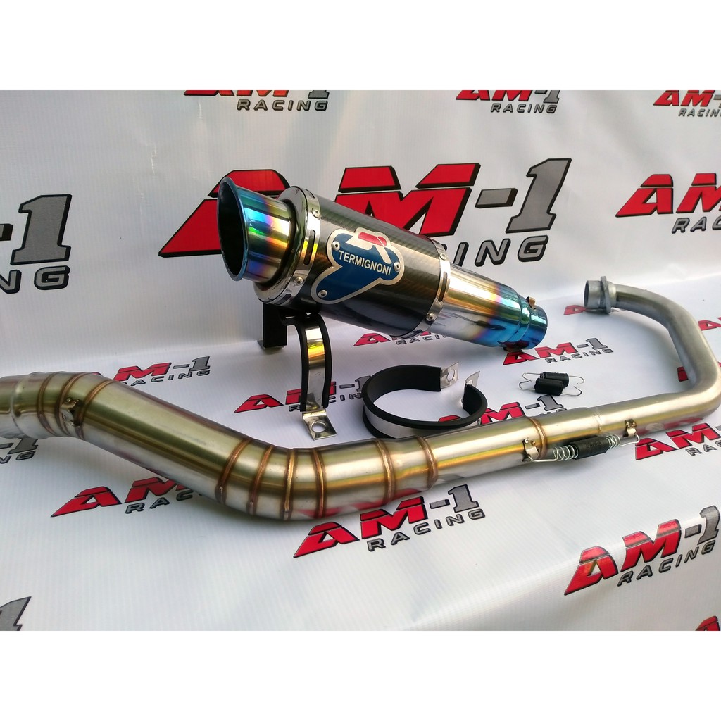 Knalpot Racing Termignoni Carbon Biru Gsx 150 R Gsx150 Gsx150r Gsxr 150 Gsx 150r full system fullset