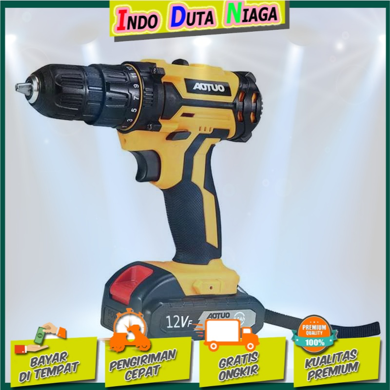 AOTUO Bor Listrik Cordless Rechargeable Lithium Battery 12V - K9F