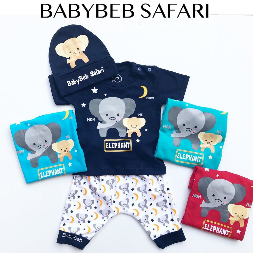 BERSERTIFIKASI SNI BABYBEB SAFARI / JUNIOR Baju Setelan Kaos Celana Pergi Jalan Lucu Fashion Anak Bayi Cowok Laki Terlaris Lucu