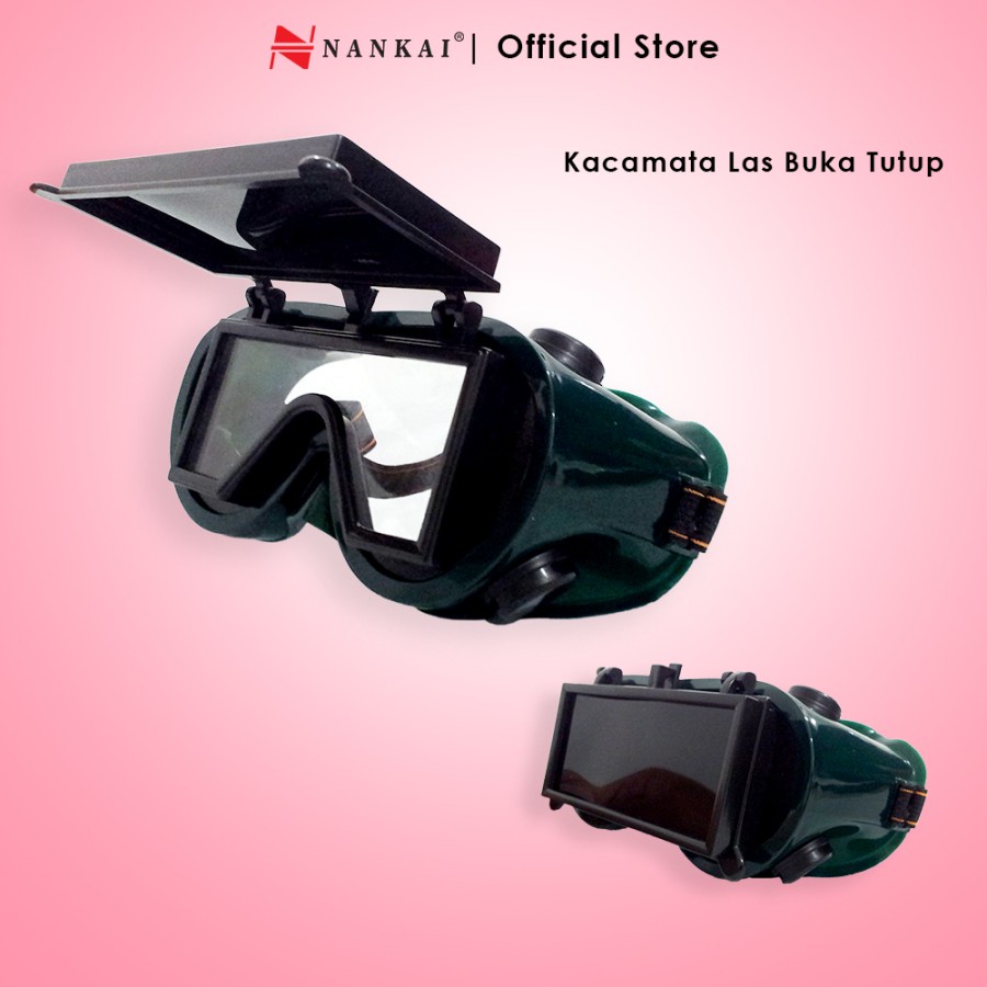 Kacamata Las Buka Tutup Kaca mata Las model Kotak NANKAI
