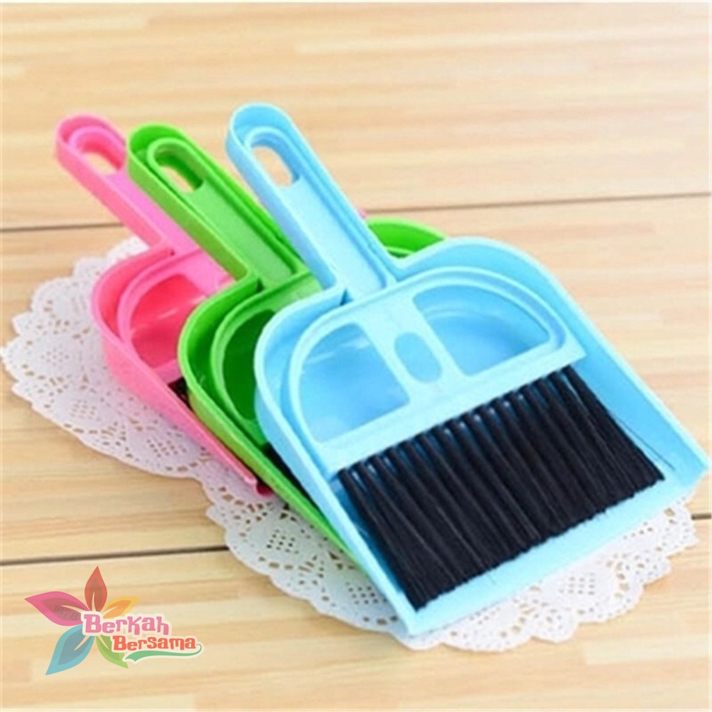 RT66 sapu dan pengki set mini dustpan serok cikrak kecil kebersihan karpet mobil meja laptop BB6349