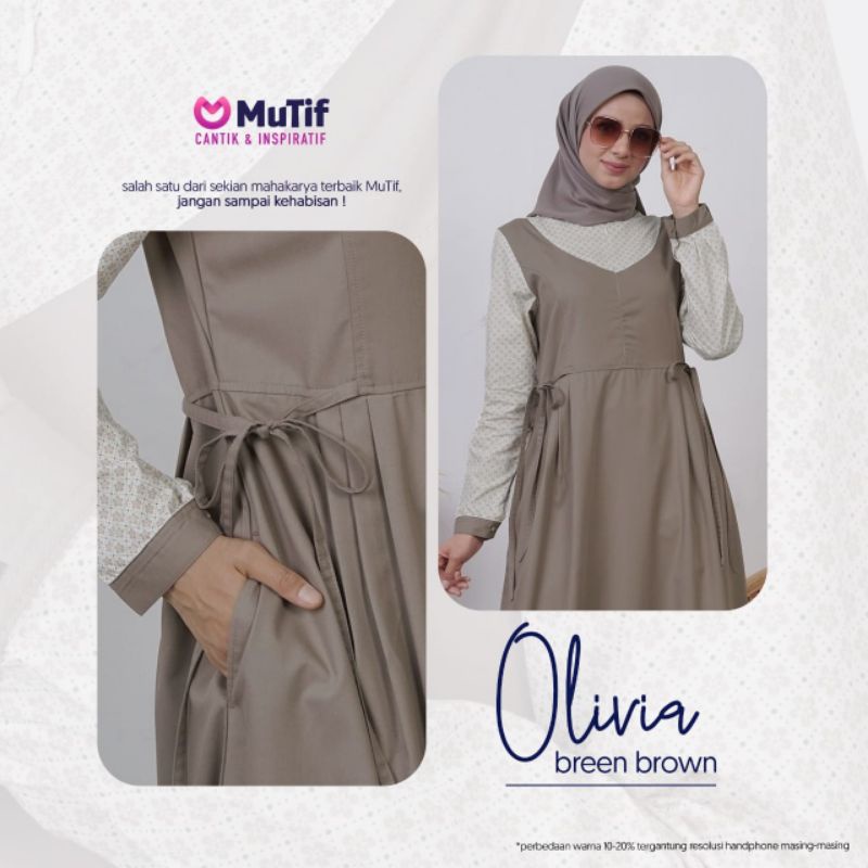 GAMIS MUTIF OLIVIA BREEN BROWN FLOWER