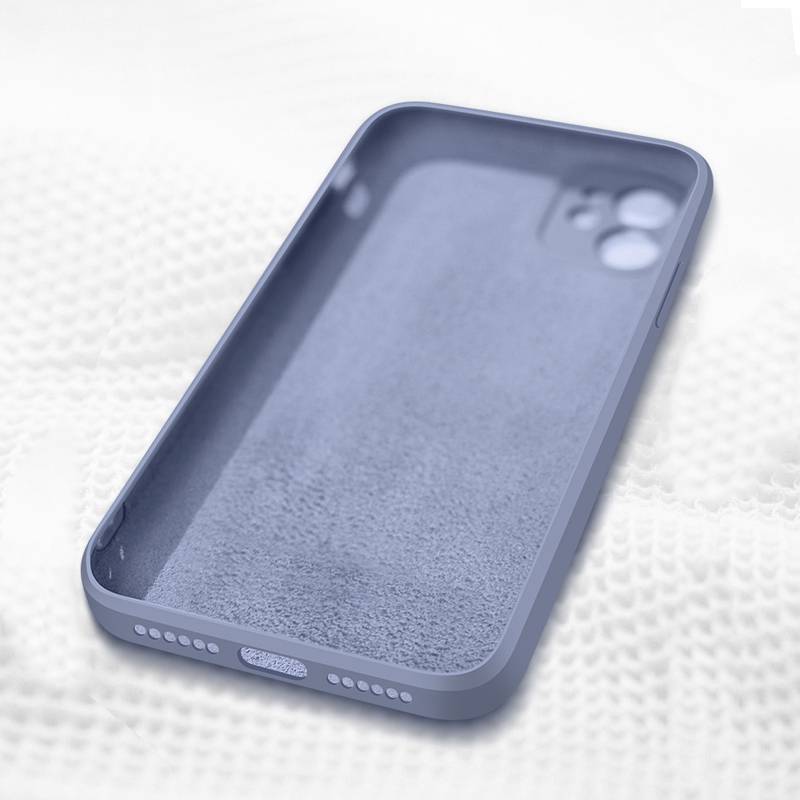 Soft Case Bahan Silikon Cair Bingkai Persegi Untuk iPhone 12 Mini 11 Pro Max X Xs Xr 7 8 6 6s Plus SE 2020 2022 SE3