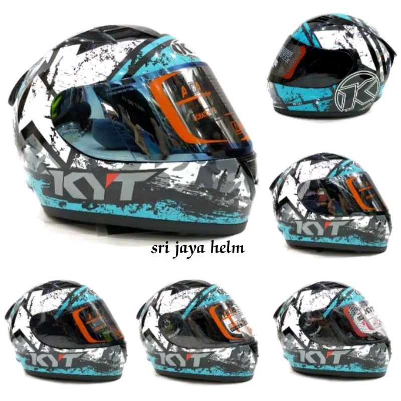 HELM KYT R10 SERI 3 BLAK/BLUE ORIGINAL