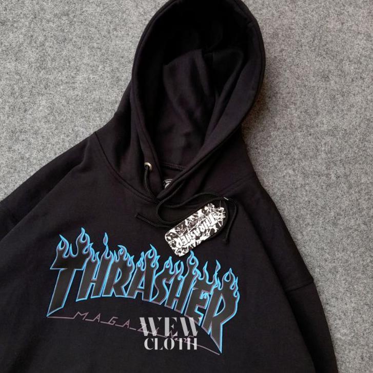 Sangat Nyaman.. JAKET SWEATER HOODIE THRASHER FULL TAG&LABEL