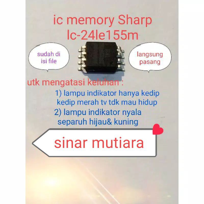 ic eprom memory tv LED Sharp lc-24le155m lc24le155m