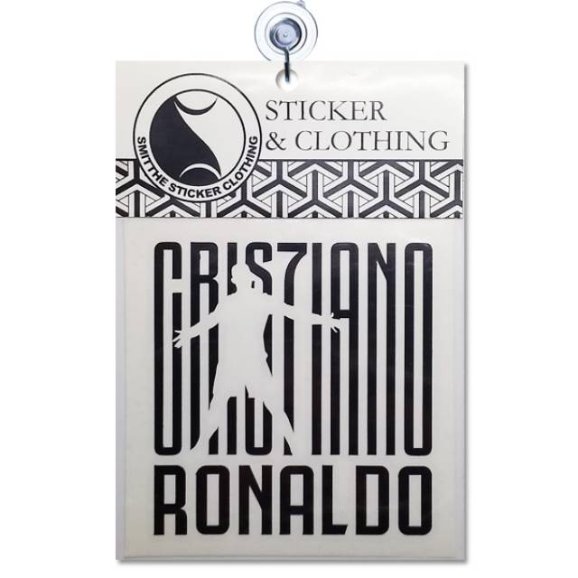 Stiker Cristiano Ronaldo Siluet Logo Cutting Sticker untuk aksesoris Mobil Motor