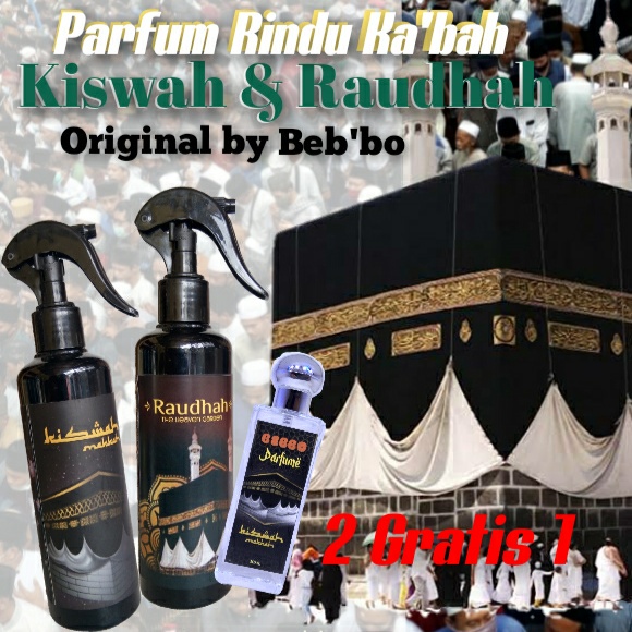 Parfum Ruangan Arab Super Combo(Pengharum Raudhah+Kiswah+parfum badan 30ml)