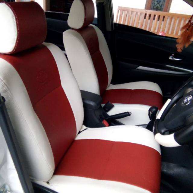 Cover jok 3 baris bahan carviero vitz free 2 bantal dan 2 safety belt