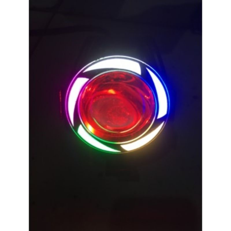 Lampu LED Tembak Sorot U7 5 Ring Transformer Cree AE DE Angel Eye Motor Mobil CR 5 Color 3 Mode Flash Sorot