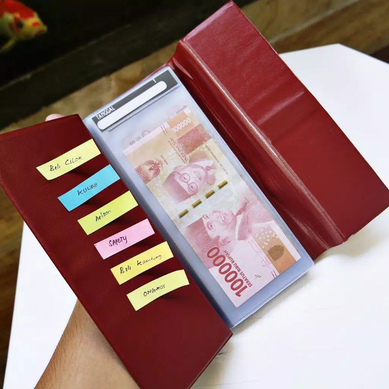 (free tanggalan)wallet organizer / dompet slip uang - dompet pengatur keuangan