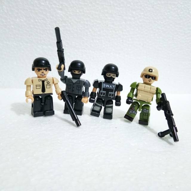 Set minifigure army swat seperti lego