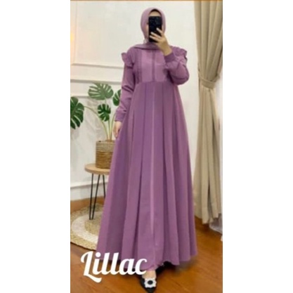 DRESS AULIA BAHAN WOLLY PREMIUM KOMBINASI CERUTY
