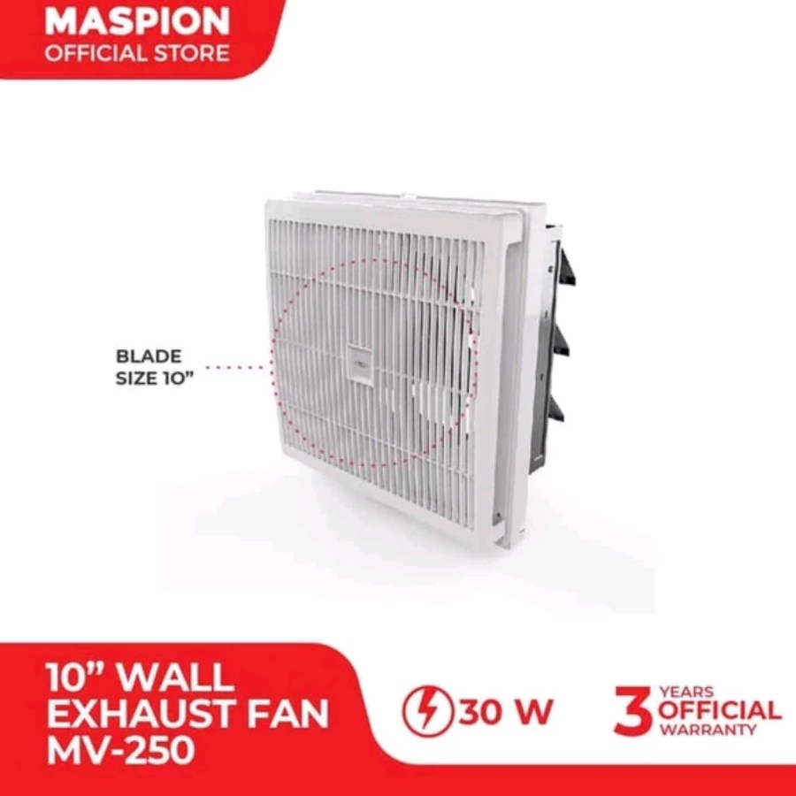 Maspion MV-250 NEX exhaust fan /kipas angin dinding hisap 10inch MV250NEX / MV 250NEX / MV 250 NEX