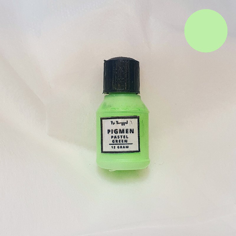 PIGMEN 12gr MINI PASTEL GREEN HIjau Macaron Kecil Pewarna Sablon Pigment Color Slime DIY Waterbased Tie Dye Cat Warna Warni Air Cairan Liquid Paint Painting Kerajinan Prakarya Art Seni Kesenian Perlengkapan Mewarna Melukis Lukis Grosir Prakarya Malang