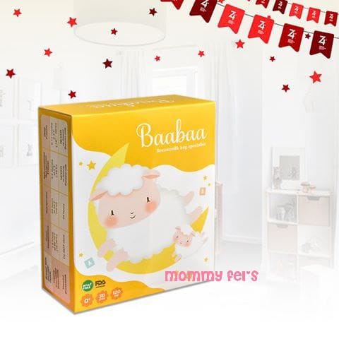 Baabaa Kantong Asi Clear 100 ml Double Zip/ Breast Milk Storage/ Kantong Penyimpan Asi