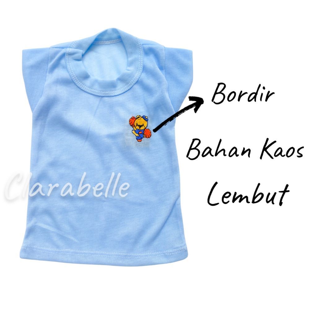 Kaos Oblong Polos Bayi Setali Motif Bordir