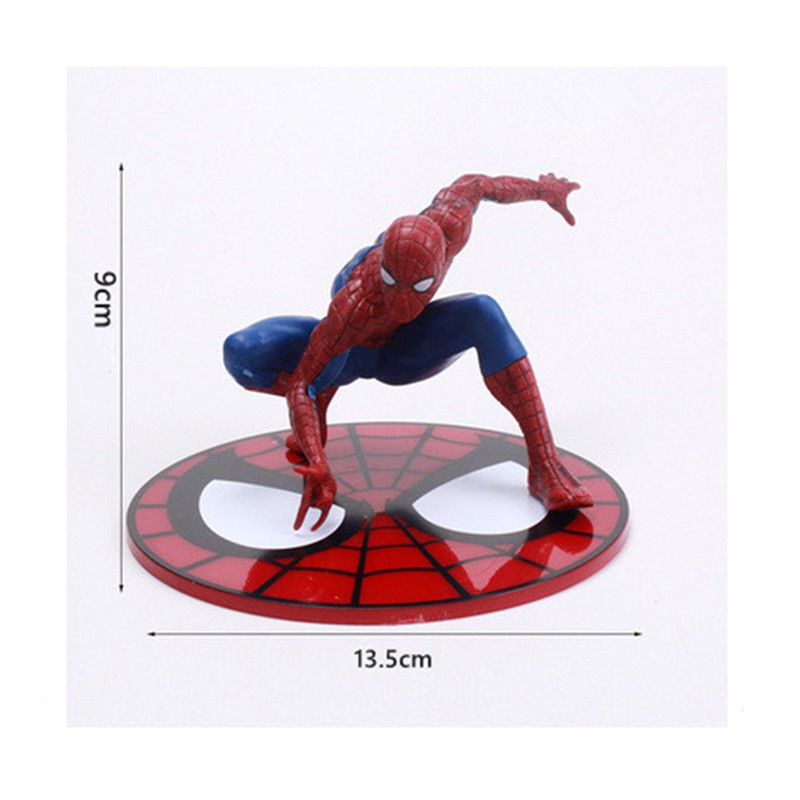 Mainan Boneka Action Figure Marvel Avengers Spiderman Bahan Pvc Untuk Dekorasi Kue