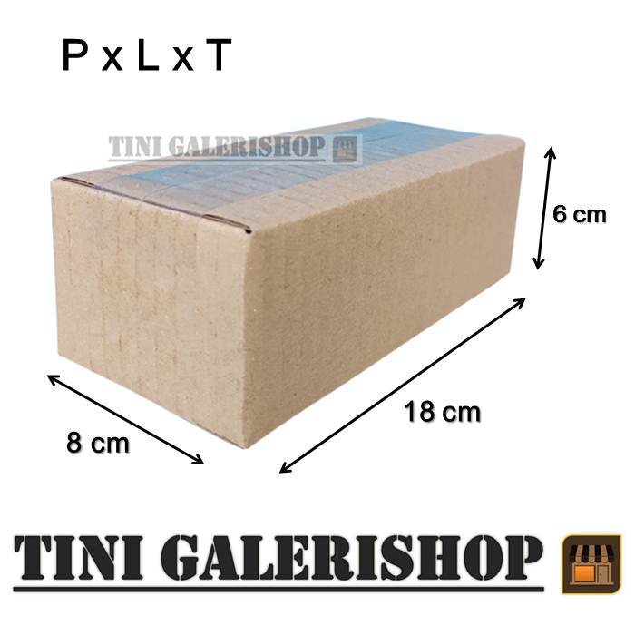 Kardus Packing Karton Box Uk.18x8x6 cm Luar Polos Dalam Ada Tulisan-3