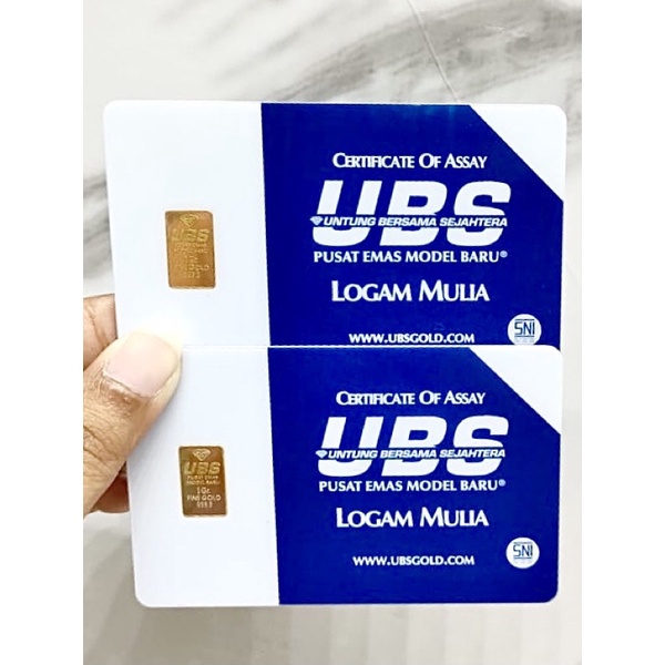 LOGAM MULIA EMAS UBS 1 GRAM SNI PRESS LM 24K-SNI PRESS 1 Gram