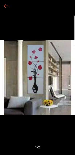 Lukisan Minimalis Bunga Vertikal P3-50