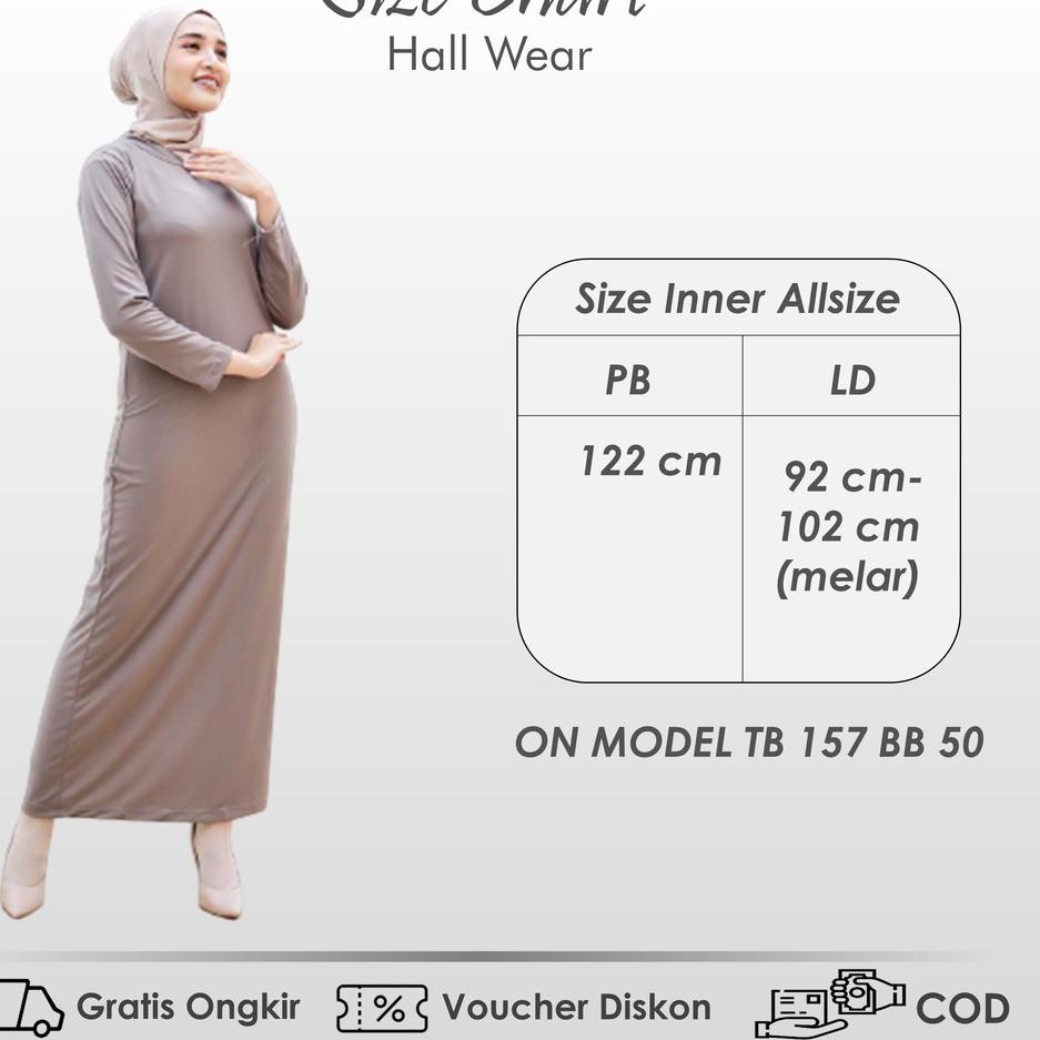 【NEW】 Iner Span Dress Inner Iner Gamis Inner Gamis Inner Dres Iner Dres Manset Turtle Neck Inner tur