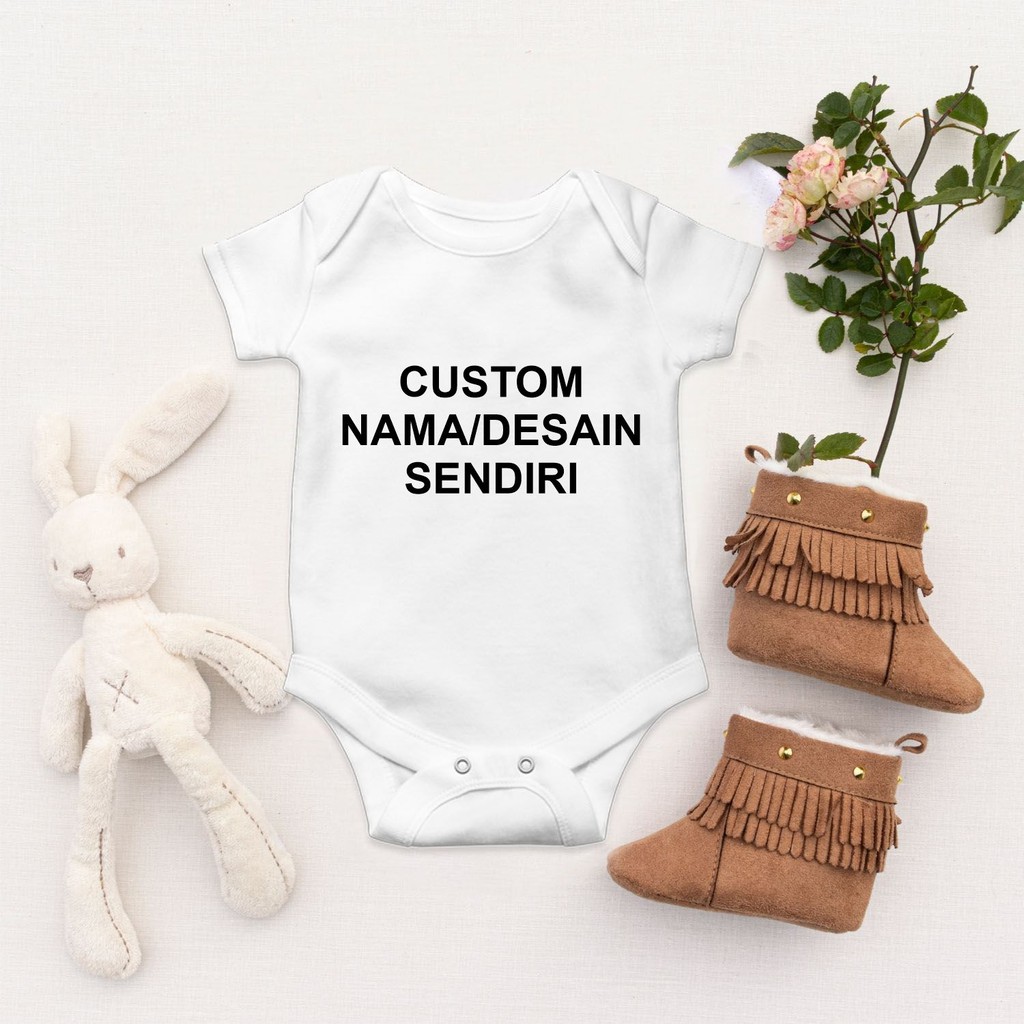 Jumper Bayi Newborn Perempuan Laki Bisa Custom Nama dan Desain Sendiri