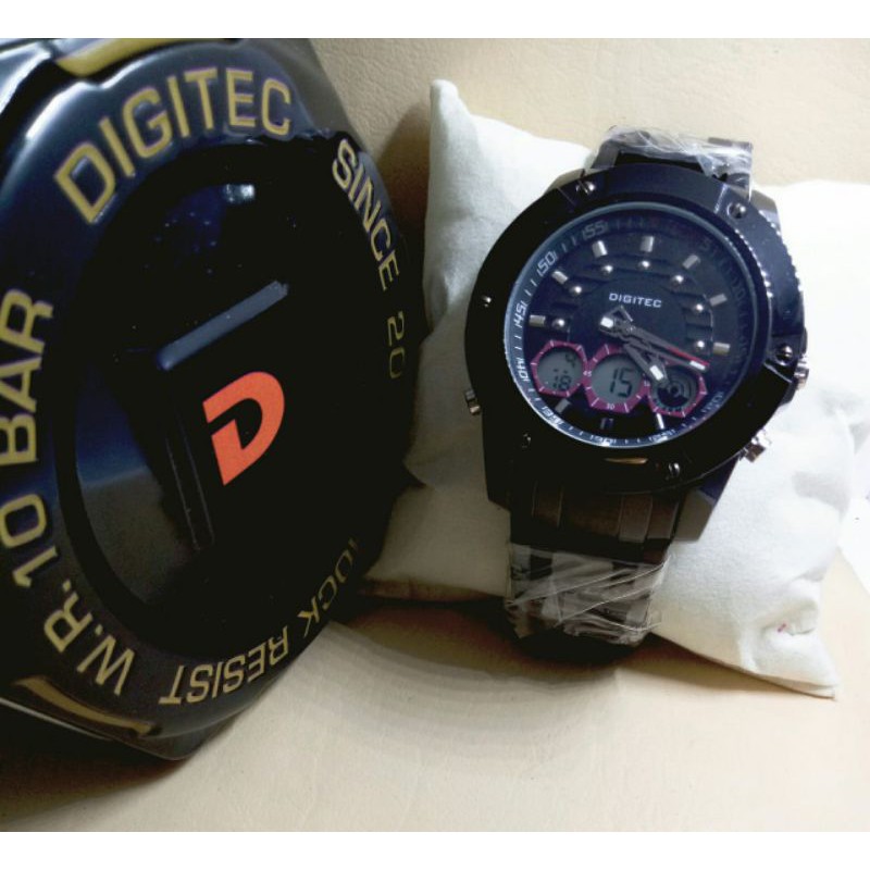 Jam Tangan Pria Digitec Original Rantai Tahan Air