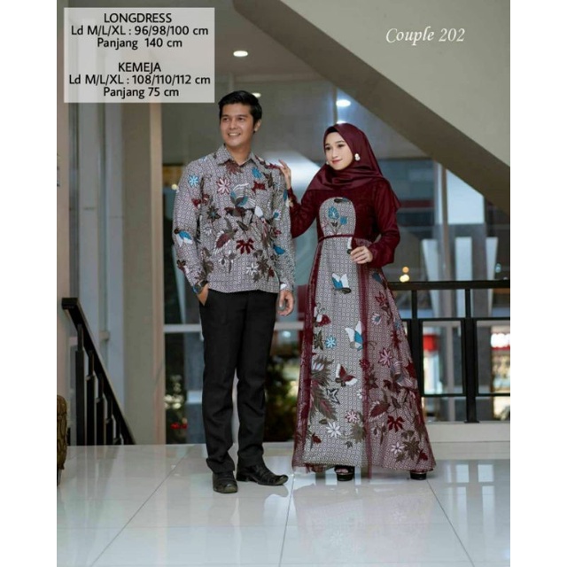 Sarimbit/Couple Kebaya Longdress Naira Batik- Couple 188