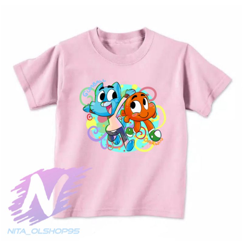 baju kaos anak Darwin gumbal kaos the amazing world of gumball