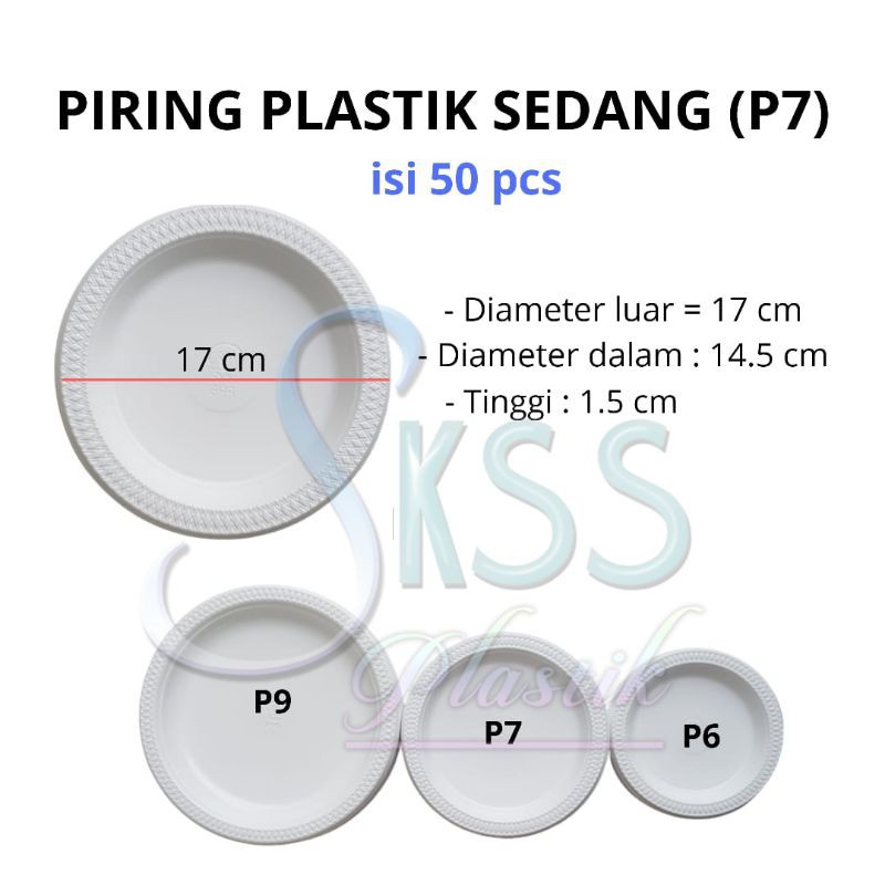 Jual Piring Makan Plastik Sekali Pakai Ukuran Sedang P Isi Pcs Shopee Indonesia