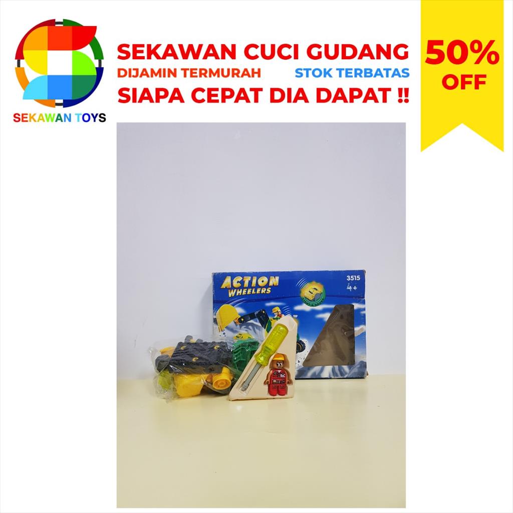 Mainan Anak /Action Wheelers  Block Mobil Sekawan Sale 20