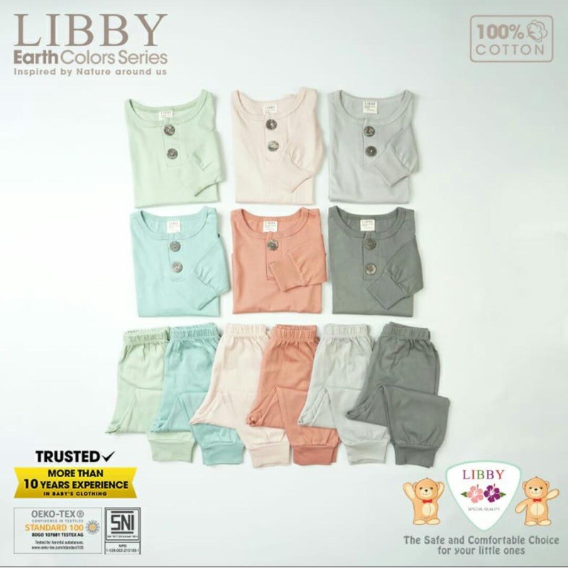 Libby EARTH COLOURS Setelan Oblong Panjang + Celana Panjang