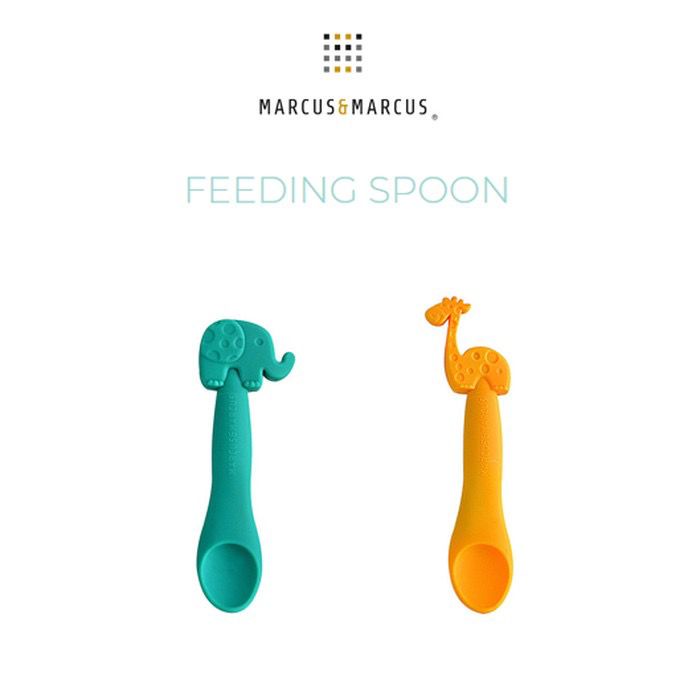 Marcus&amp;Marcus Silicone Feeding Spoon - Sendok Makan