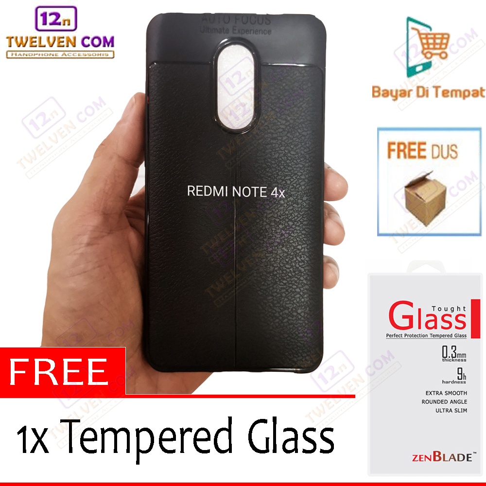 Case Auto Focus Softcase Casing for Xiaomi Redmi Note 4x Mediatek - Free Tempered Glass