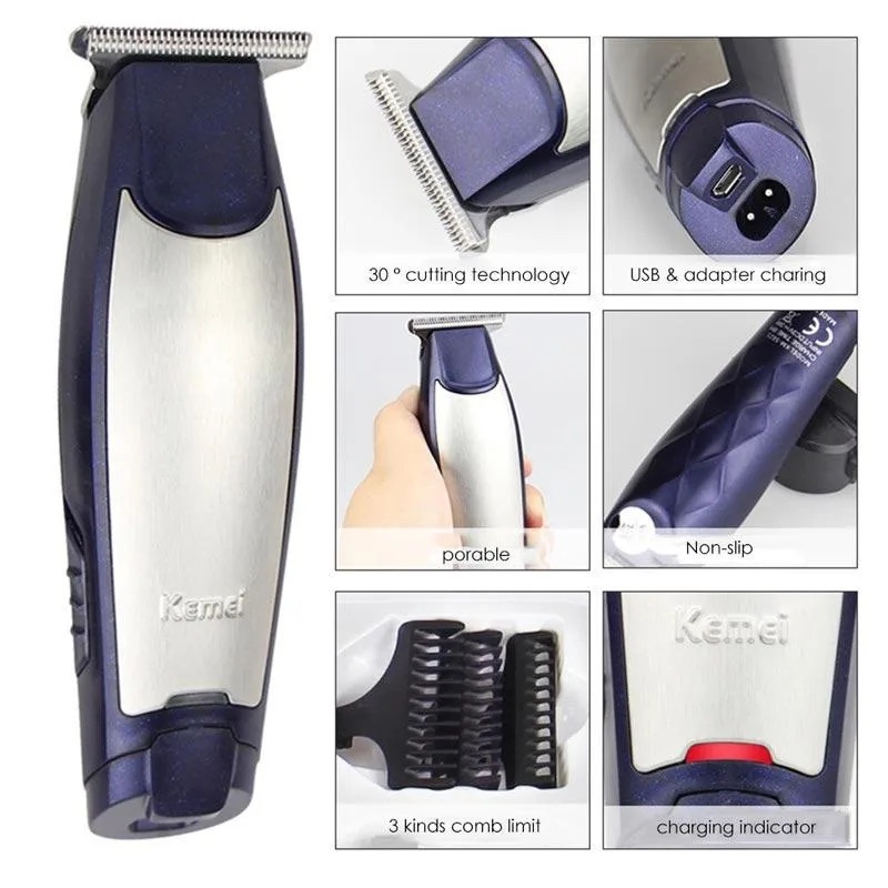 Alat Mesin Cukur Rambut Hair Trimmer Styling Profesional Barbershop Kemei KM-5021 Cordless Electric Hair Clipper Original