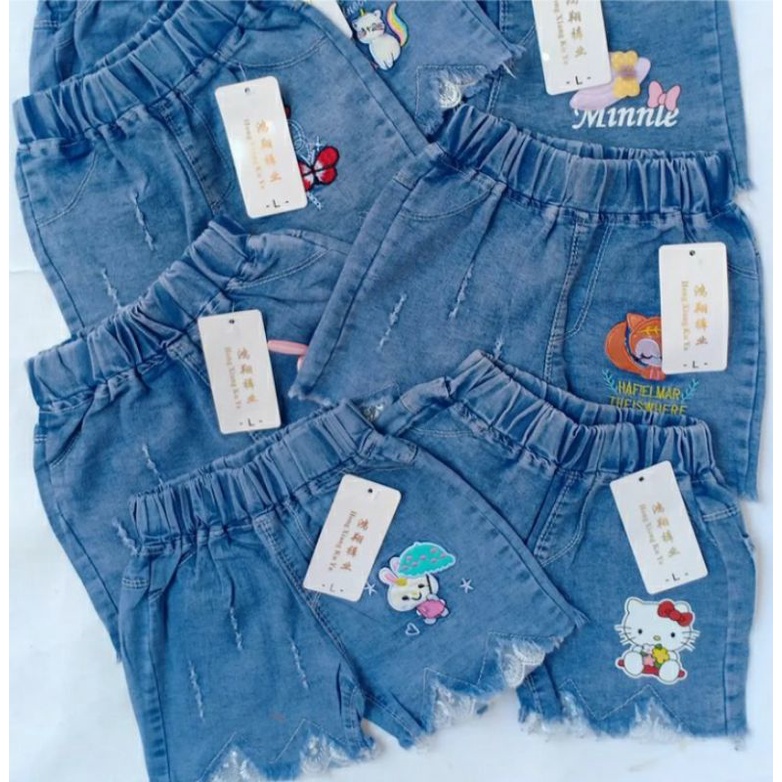 Celana jeans anak perempuan 2th-6th hotpans import