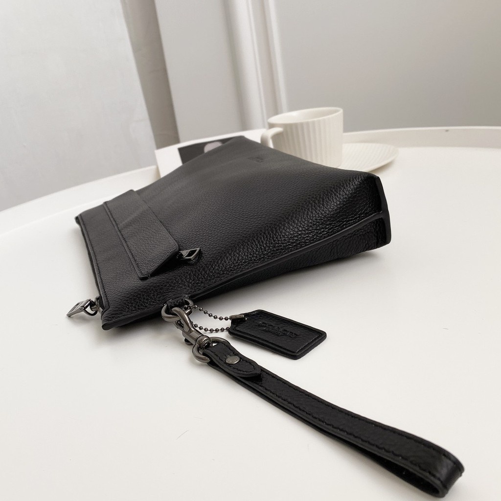 Tas pria men pouch Clutch Bag Male Casual Large Thin Clutch Business Bag 28614 black plain