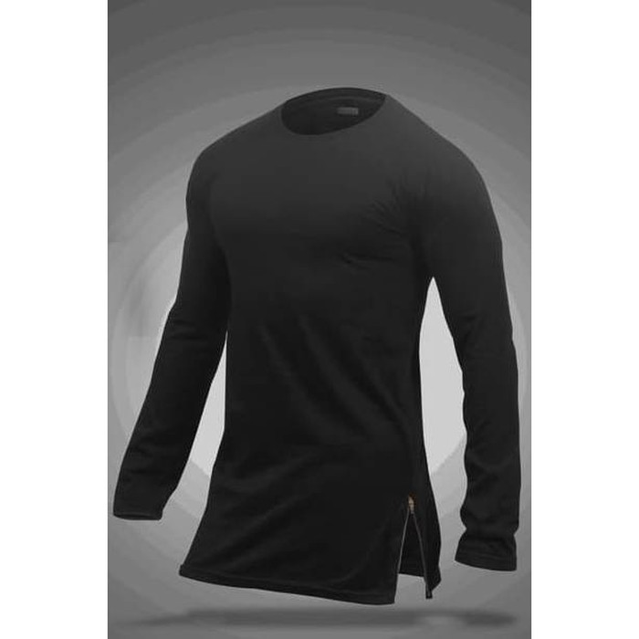 Unik Kaos lengan panjang penghangat dengan zipper