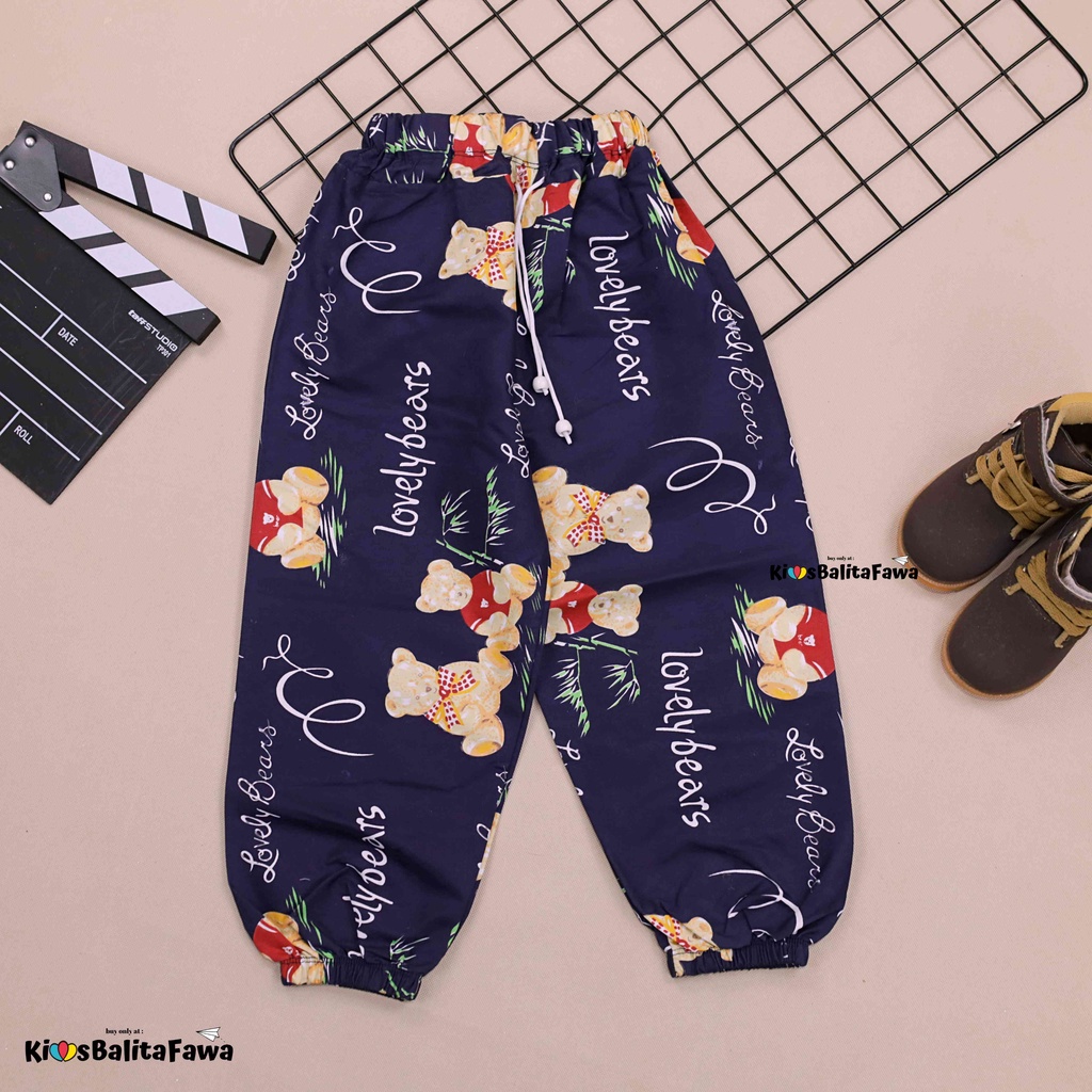 (Anak Perempuan) Jogger KARAKTER Uk 1-12 Tahun / Celana Panjang Anak Perempuan Cewek Joger Pants