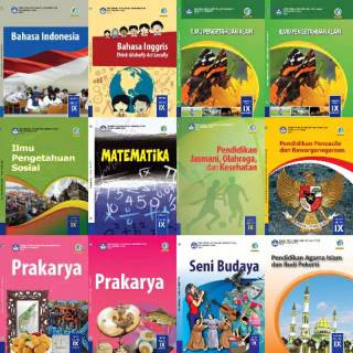 BUKU PAKET SMP KELAS 9 IX MATEMATIKA IPA IPS PKN INDONESIA INGGRIS SBK PJOK PRAKARYA AGAMA