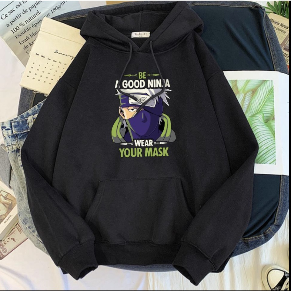 GOOD NINJA NARUTO Jumper Hoodie II Sweater Hoodie Anime II Sweter Oblong Topi Sz M - XL ( Pria &amp; Wanita / Anak &amp; Dewasa )