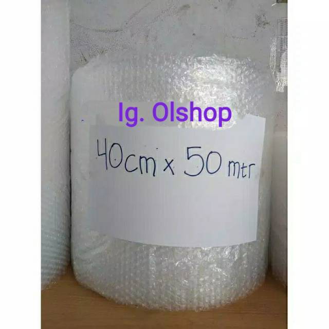 

IG [ DKM] PLASTIK BUBBLE POTONGAN PUTIH UK. 40 CM x 50 MTR