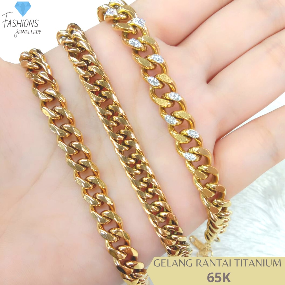 Gelang rantai Titanium Premium