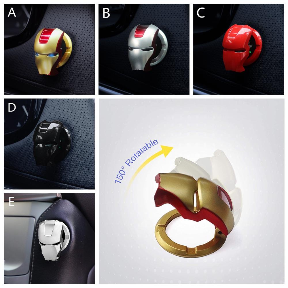 Chookyy Saklar Start Tombol Cover 3D Fashion Suku Cadang Mobil Besi Interior Mobil Auto Dekorasi Pengapian Mesin