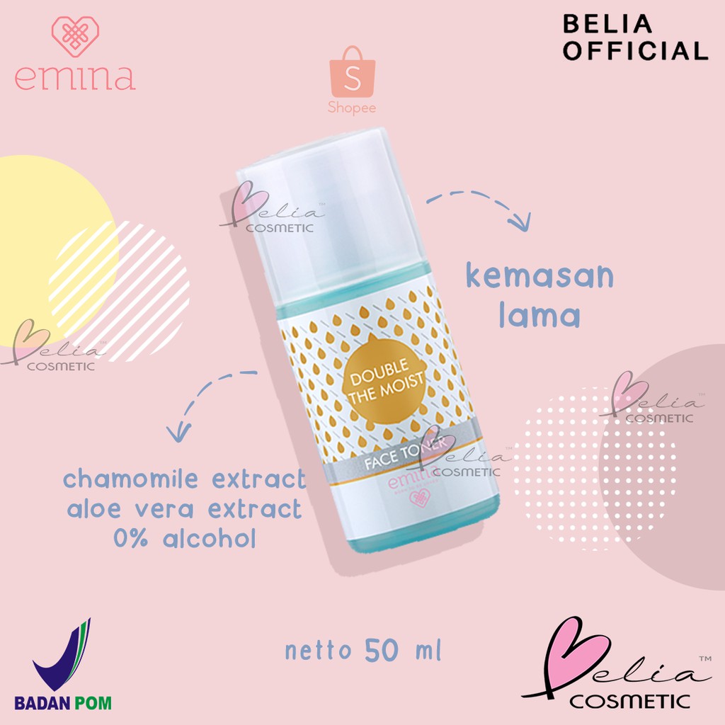 ❤ BELIA ❤ Emina Skin Buddy Face Toner kemasan baru | Double the Moist Face Toner 100ml BPOM