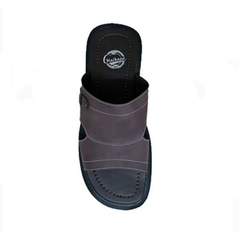 Sandal Slide Pria BIG SIZE 44-45-46-47 Sandal Casual Selop Pria Size BESAR JUMBO ORI, Cokelat